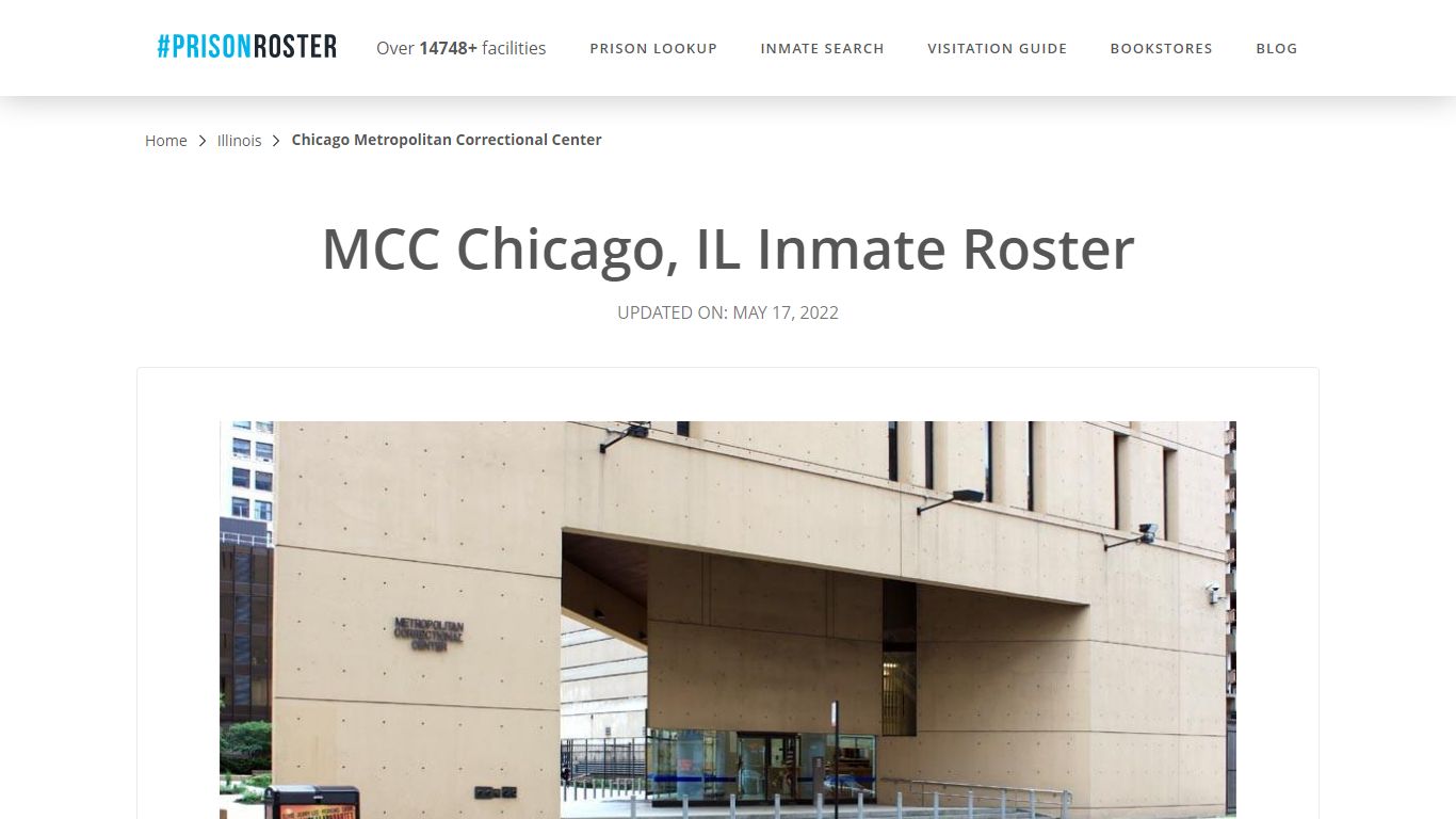 MCC Chicago, IL Inmate Roster - Nationwide Inmate Search